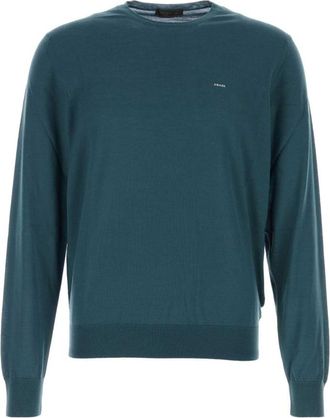 Prada Teal Crew Neck Sweater