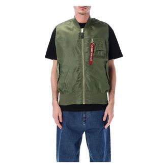 Alpha Industries Alpha Industries, Vests, male, Green, Size: XL Ma-1 Vest