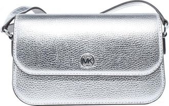 Michael Kors Gray Leather Shoulder Womens Bag
