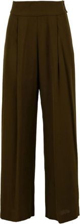 Aspesi Wijde broek in militaire stijl - Dames - Wijde Broeken - Groen - S - Katoen - Broeken