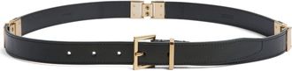 Frame Denim The Linking Leather Belt in Black at Nordstrom, Size X-Small