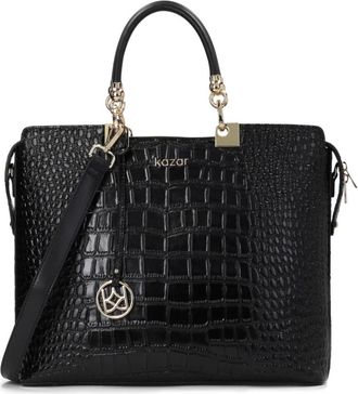 Kazar Dame zwarte tas - Dames - Handtassen - Zwart - ONE Size - Leer - Tassen