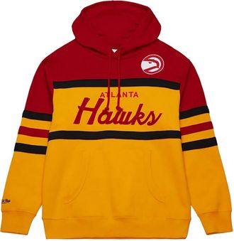Mitchell & Ness x Atlanta Hawks Felpa a righe con cappuccio - Giallo