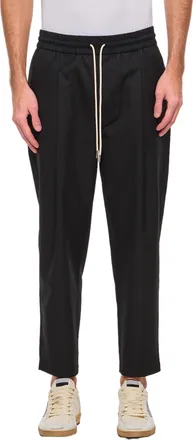 Dr&ocirc;le de Monsieur Cropped Pants with Elastic Waistband and Drawstring Closure
