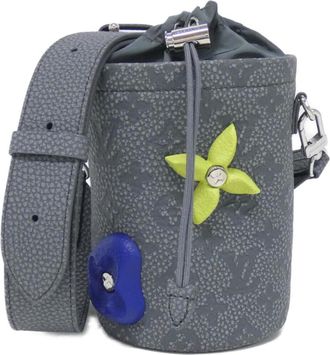 Louis Vuitton Gray Leather Pouch (Pre-Owned)