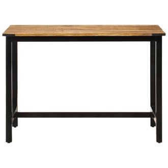 Berkfield Home Dining Table 110x60x76 cm Solid Wood Mango in Brown | Size: 110 x 60 x 76 cm