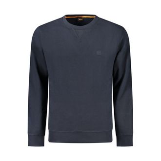 HUGO BOSS Blu Cotton Men Mens Sweatshirt