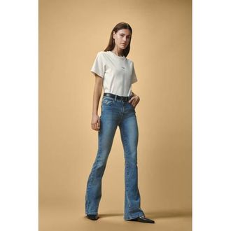 Lois high waist flared jeans cobalt stone