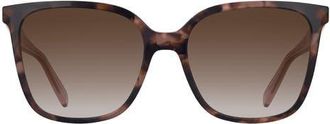 Longchamp Le Pliage 55mm Gradient Modified Rectangular Sunglasses in Rose Havana at Nordstrom