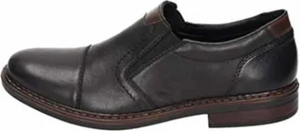 Rieker Zwarte Slip-On Lugano Stijl Pantoffels - Heren - Nette schoenen - Zwart - 46 EU - Schoenen