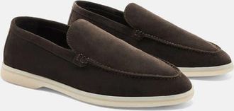 Scarosso Ludovico Loafers in Dark Brown - Suede at Nordstrom, Size 46
