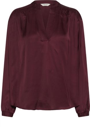 Part Two Blouse met korte mouwen NatalesPW Oversize fit bordo