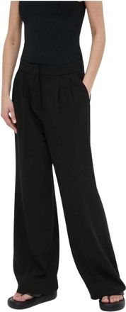 2nd Day Wijde broek - Dames - Wijde Broeken - Zwart - XS - Polyester - Broeken