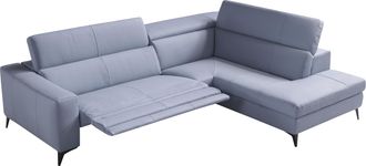 Egoitaliano Ecksofa »Edith, Designsofa mit hohem Sitzkomfort, L-Form« inkl. elektrischer Relaxfunktion und manuell verstellbaren Kopfteilen