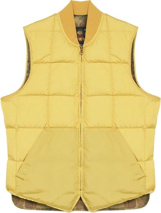 Fortela Nylon Vest2 with Camouflage Lining in Yellow at Nordstrom, Size 48 Eu