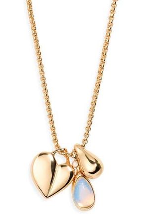 Nordstrom Rack Charm Cluster Necklace in White- Gold at Nordstrom Rack