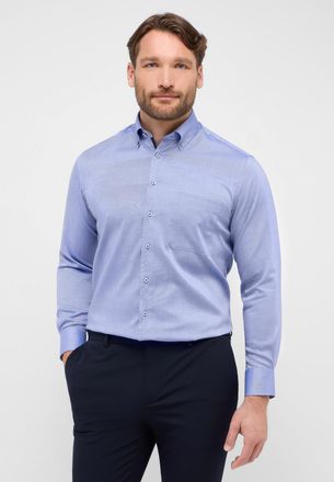 Eterna Langarmhemd ETERNA COMFORT FIT, Herren, Gr. 44, Normalgr&ouml;ssen, blau (royal blau), 100% Baumwolle, normal, Manschette, Hemden Langarmhemd, NON IRON (b&uuml;