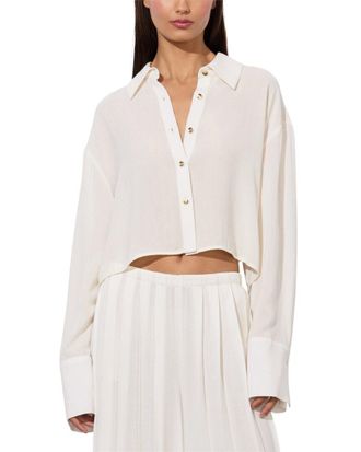 Alice & Olivia Alice + Olivia Crop Button Shirt