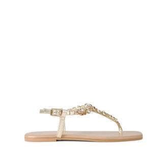 Carvela Womens Leather Alta Sandal Sandals - Gold - Size UK 3