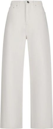 Toteme Twisted Seam Denim Full Length - Dames - Wijde Broeken - Wit - W26 - Denim - Broeken