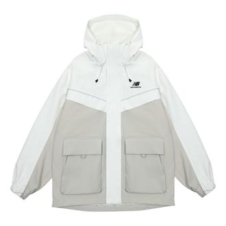 New Balance Windproof Jacket Asia Sizing White Grey 5AC39333-LBE