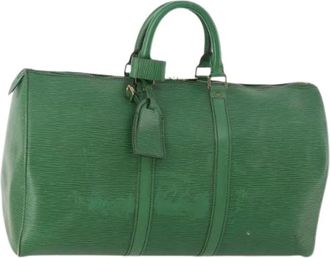 Louis Vuitton Pre-owned Weekend Bags, female, Green, Size: ONE SIZE Pre-owned Epi Keepall 45