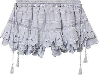 Isabel Marant Puria shorts met ruches - Blauw