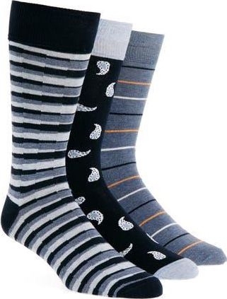 Lorenzo Uomo Assorted 3-Pack Crew Socks in Navy at Nordstrom Rack