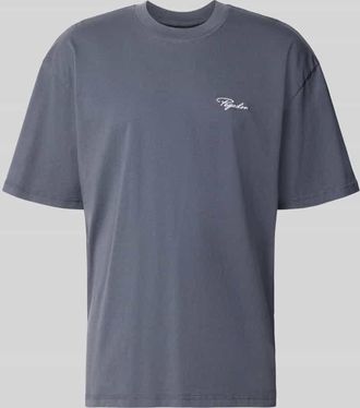 Pegador Oversized Fit T-Shirt mit Logo-Stitching in Dunkelblau, Gr&ouml;&szlig;e XXL