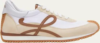 Loewe Flow 2.0 Runner Suede and Leather Sneakers