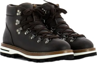 Monpiz Dark Cortina Leather Ski Snow Boots
