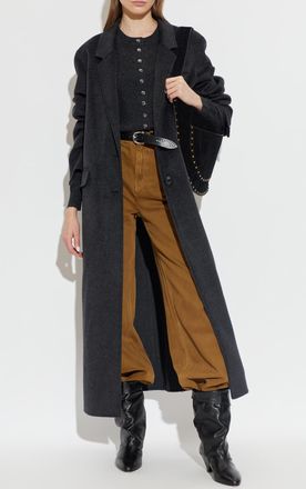 Isabel Marant Wool Coat Clesa, Womens, Grey