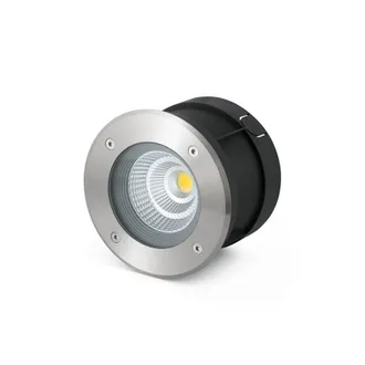Netlighting Suria LED Outdoor Recessed Spotlight Wide Beam Angle Matt Nickel IP67 in Grey