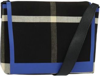 Burberry Pre-owned Cross Body Bags, female, Black, Size: ONE SIZE Pre-owned Canvas Shoulder Bag