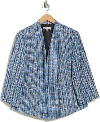 Kasper Collarless Tweed Blazer in Royal Signature Multi at Nordstrom Rack, Size 14W