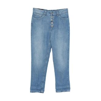 Dondup Cropped Jeans, female, Blue, Size: W27 Koons Cropped Jeans