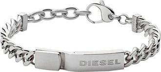 Diesel Stacked ID-armband - Heren - Accessoires - Grijs - Maat: ONE Size