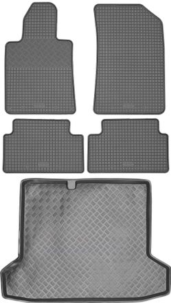 OEM Juego De Alfombrillas De Goma Para Coche Y Alfombrilla Para Maletero Para Peugeot 508 I Sed&aacute;n (2010-2017)