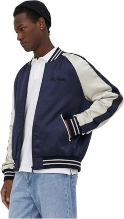 The Kooples Geborduurde Bomberjack - Heren - Bomber jackets - Blauw - XL - Wol - Jassen