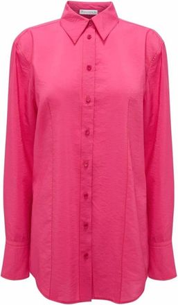 J.W.Anderson Casual Lange Mouw Roze Overhemd - Dames - Overhemden - Roze - S - Nylon - Overhemden
