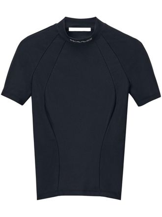 Alexander Wang Mock Neck Stretch-Design T-Shirt With Logo