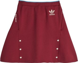 adidas Burgundy Skirt with Snap Closure - female - Adidas - Tennis - Red - XS - Sport