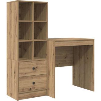 vidaXL Vidaxl - Escritorio Con Almacenamiento Con Caj&oacute;n 2 Pcs Roble Artisan