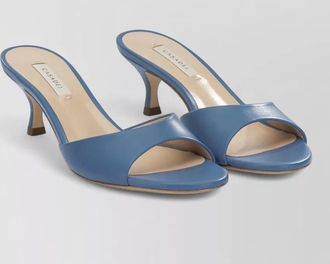 Casadei leather mule sandals open toe kitten heel