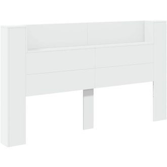vidaXL Headboard Cabinet with LED White 180 x 16.5 x 103.5 cm vidaXL