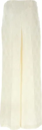 Fendi Womens White Silk Casual Pants