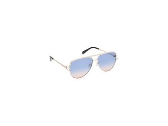 Quay High Key Twist Fashion Sunglasses Gold/Blue, Gunmetal Tone/Polycarbonate