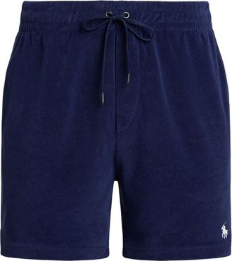Ralph Lauren Korte Broeken, Heren, Blauw, M, Katoen, Shorts met trekkoord en opgestikte zakken