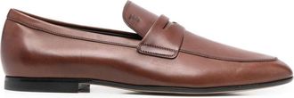 Tod's penny-strap leather loafers - men - Calf Leather/Calf Leather/Calf Leather - 10.5 - Brown