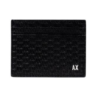 A|X Armani Exchange Accessoires, Heren, Zwart, ONE Size, Lederen Bifold Portemonnee